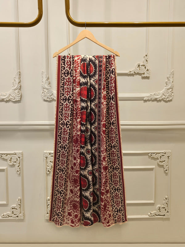 3 Piece- Pure  Korean Silk Embroidered Suit S115376