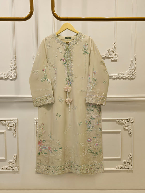 2 Piece- Pure Sheesha Silk Embroidered Suit S115395