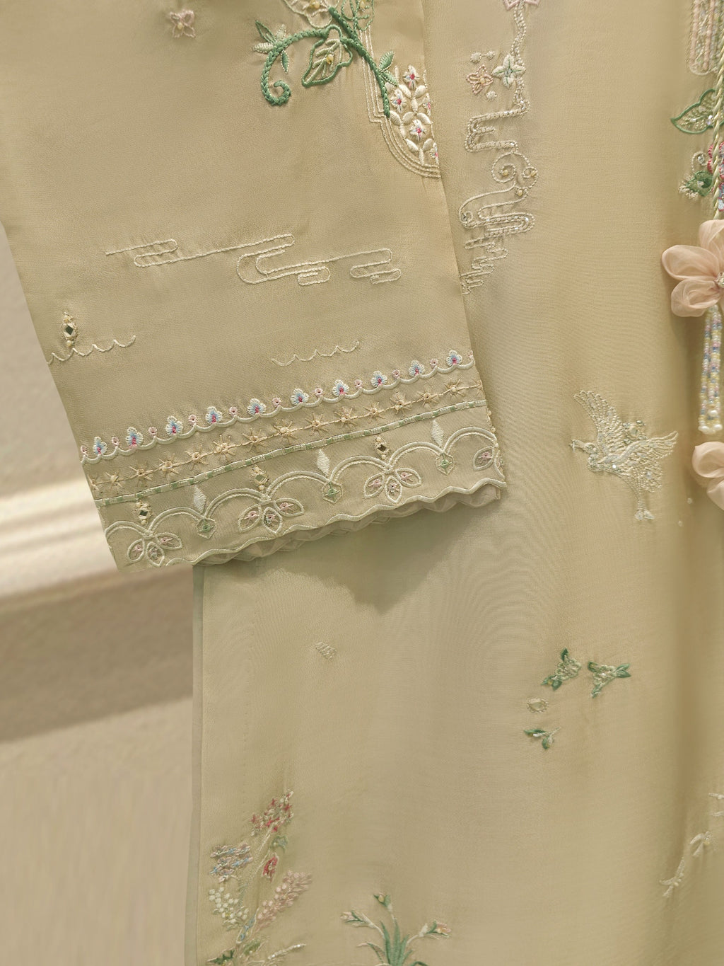 2 Piece- Pure Sheesha Silk Embroidered Suit S115395
