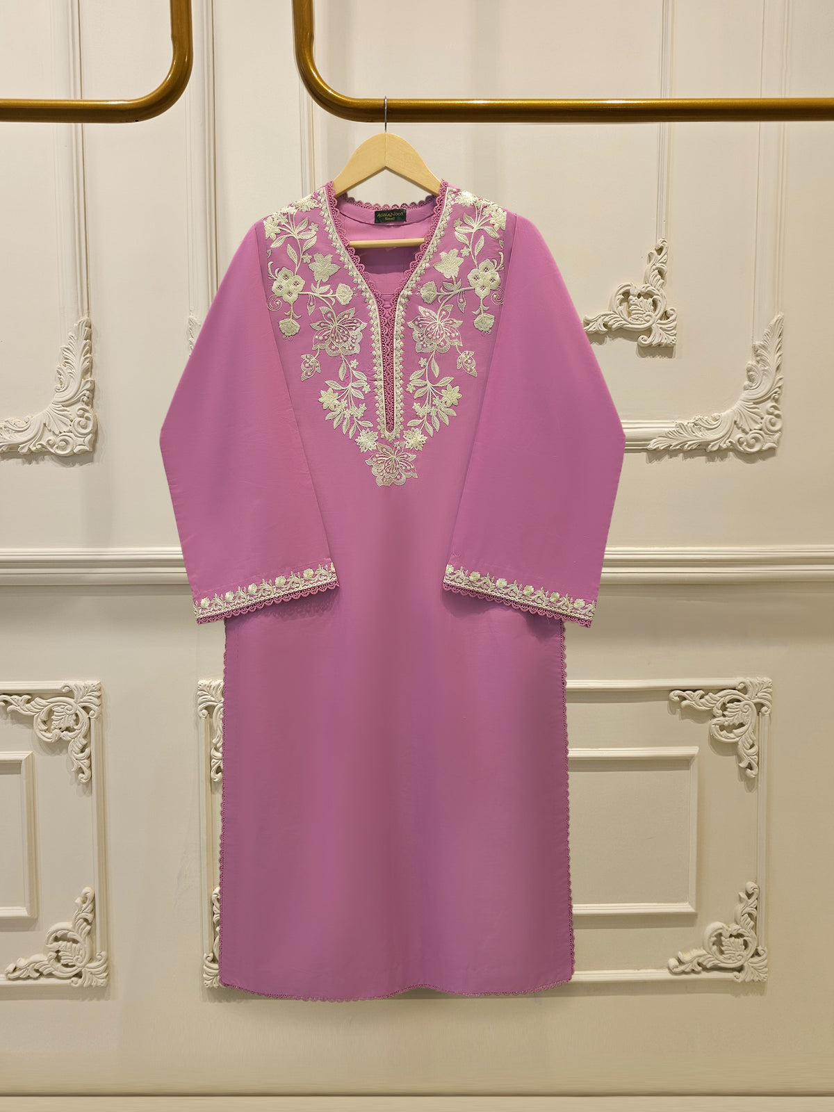 2 Piece - Embroidered Cambric Suit S115389 Main image