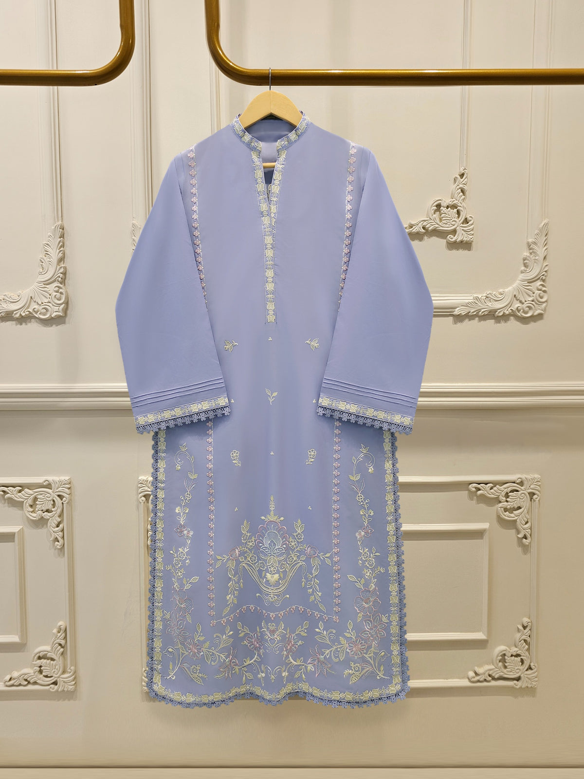 2 Piece - Embroidered Cambric Suit S115371 Main image
