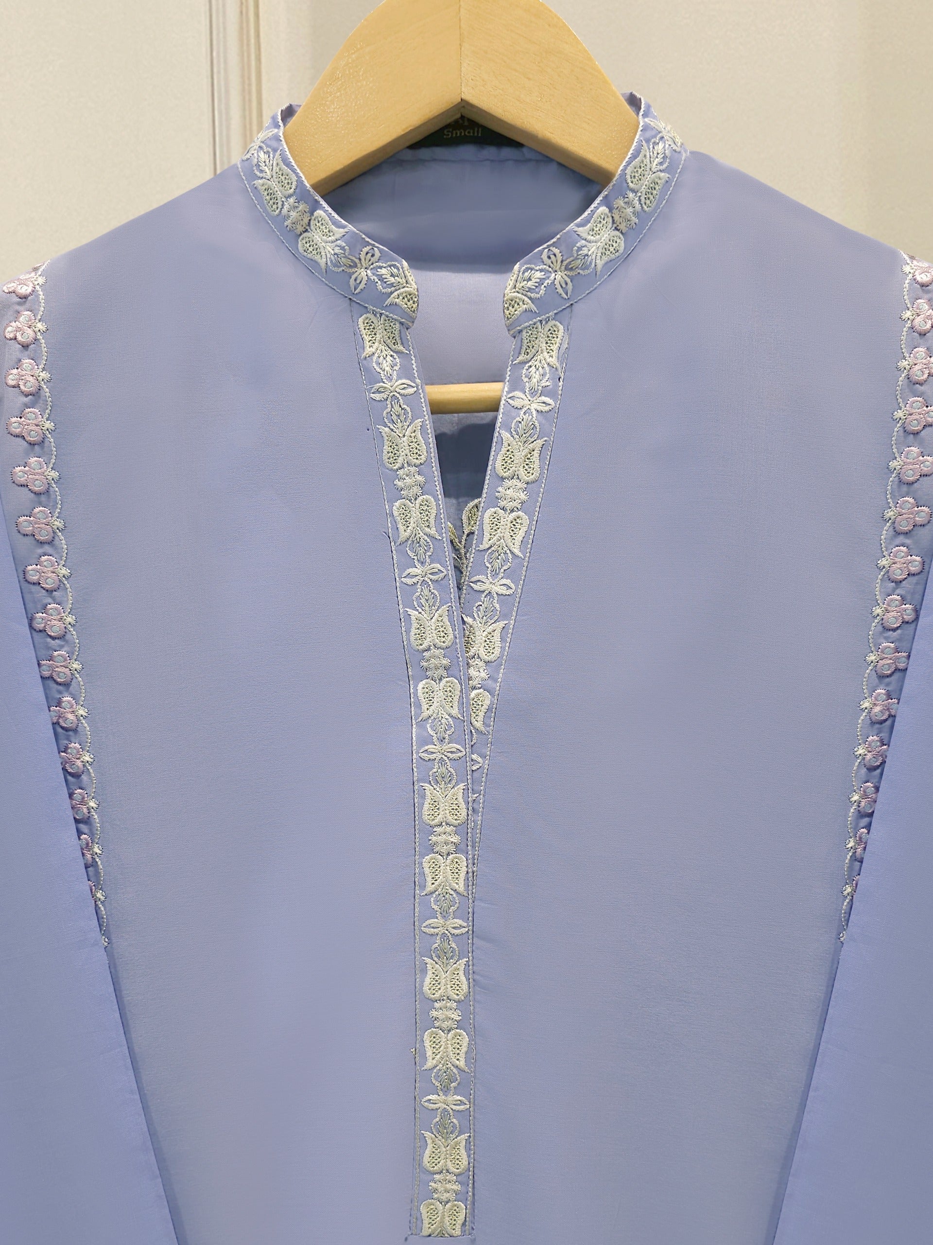 2 Piece - Embroidered Cambric Suit S115371 Secondary image