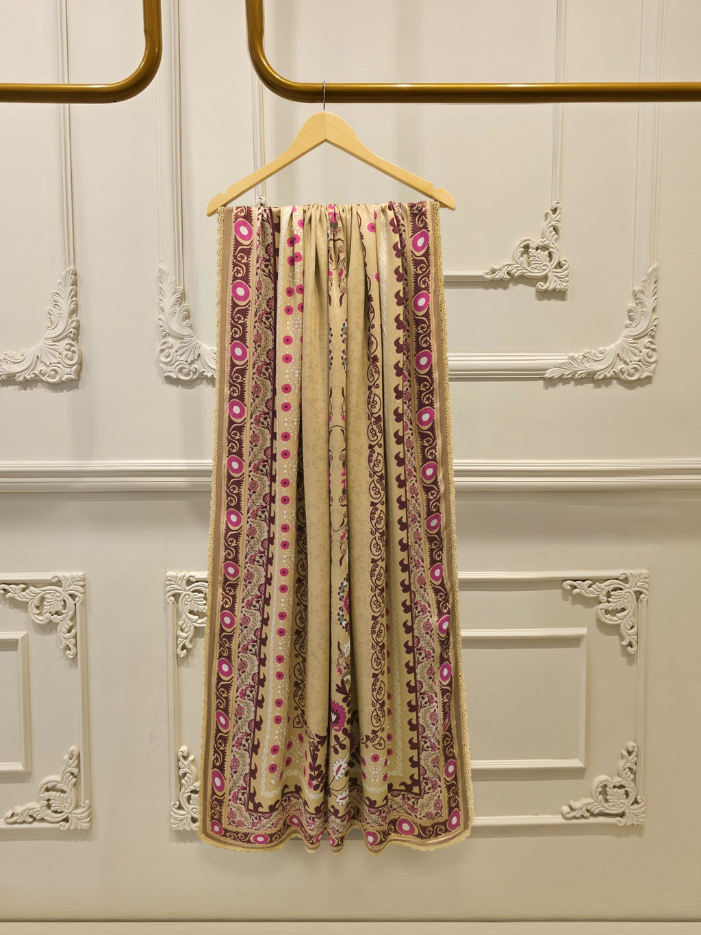 3 Piece- Pure Korean Silk Embroidered Suit S115400