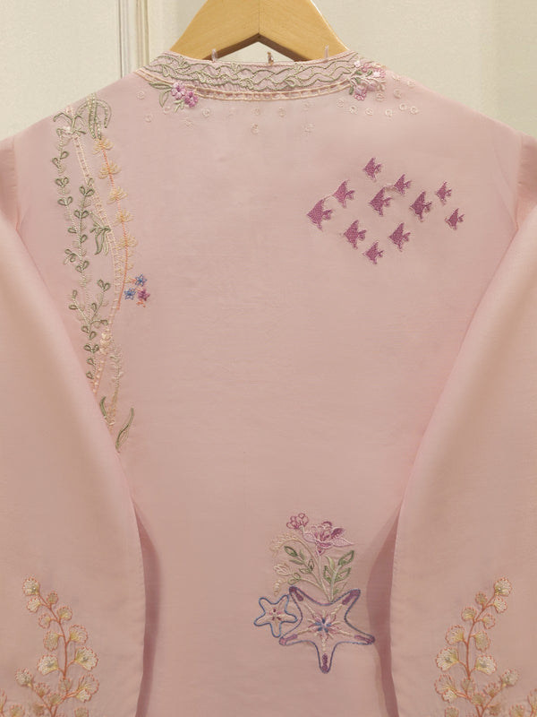 2 Piece - Pure Khaddi Silk Embroidered  Suit S115401