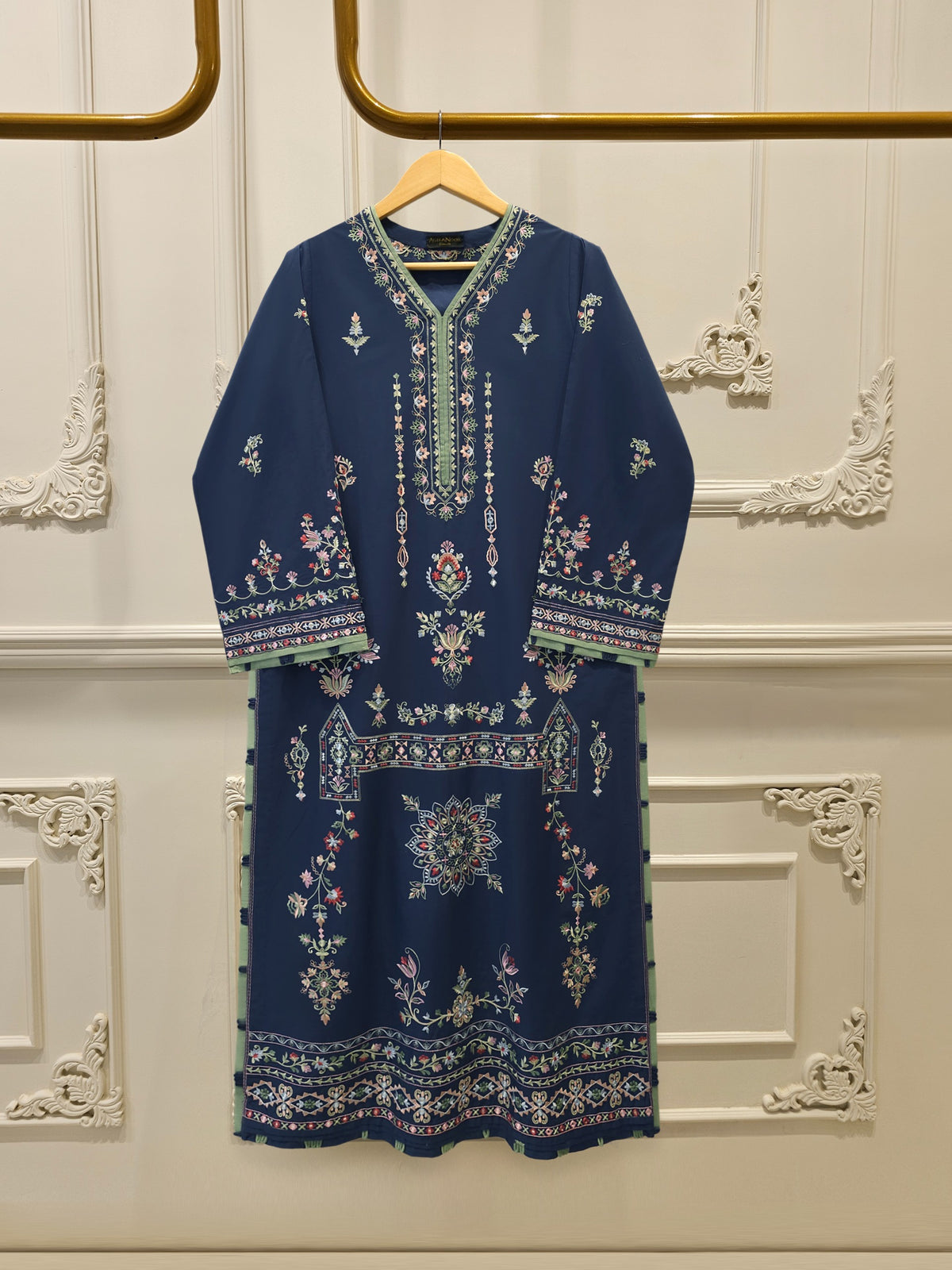 2 Piece - Embroidered Cambric Suit S115396 Main image