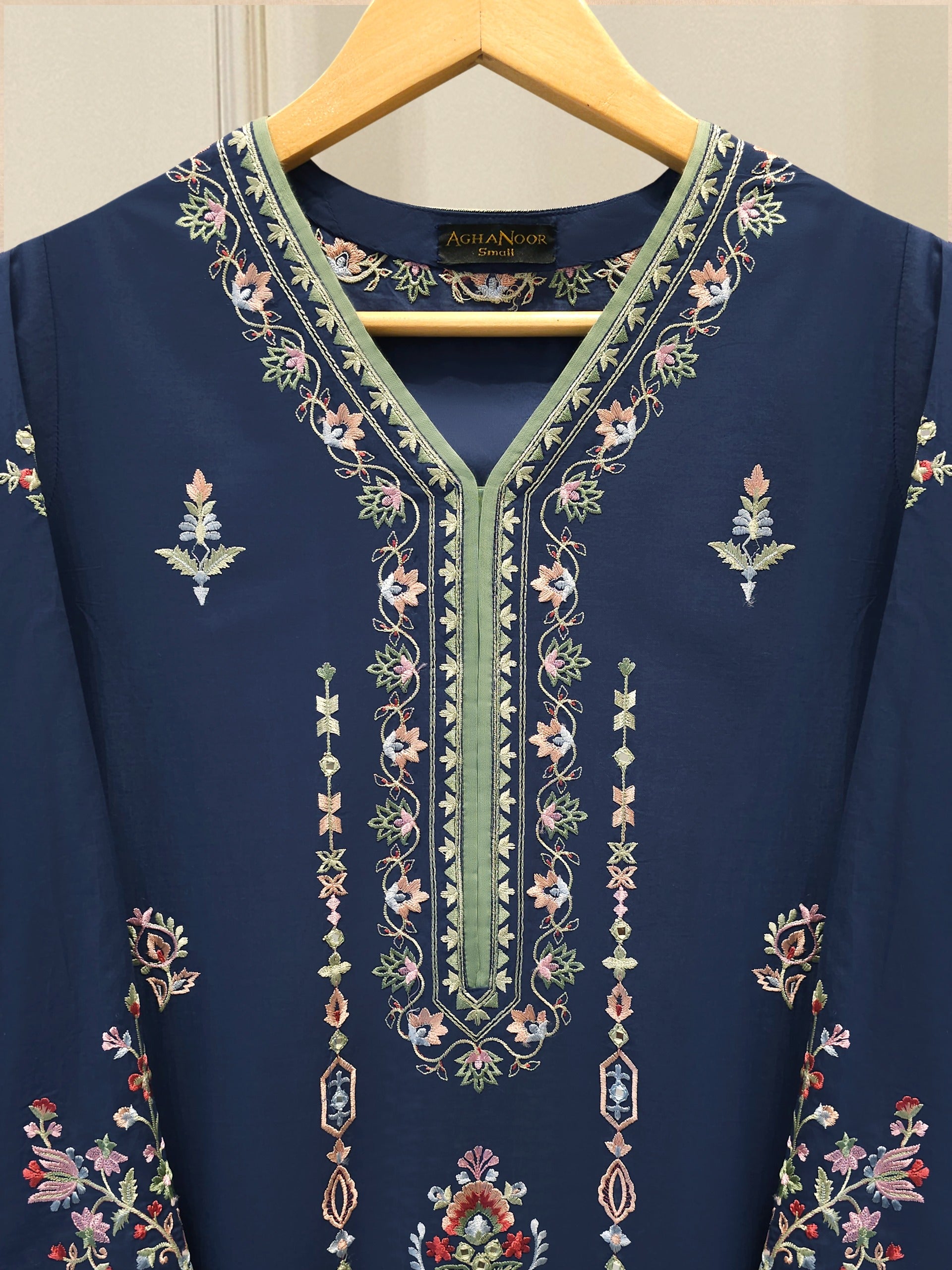 2 Piece - Embroidered Cambric Suit S115396 Secondary image