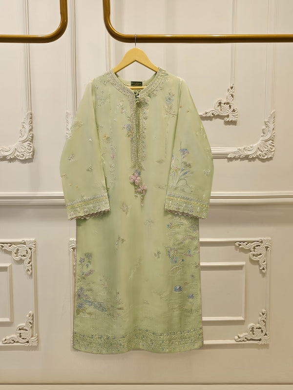 2 Piece- Pure Sheesha Silk Embroidered Suit S115408