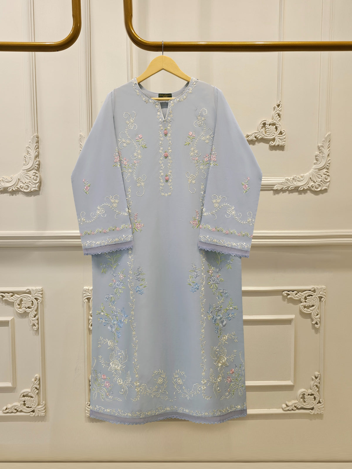 2 Piece - Embroidered Cambric Suit S115387 Main image