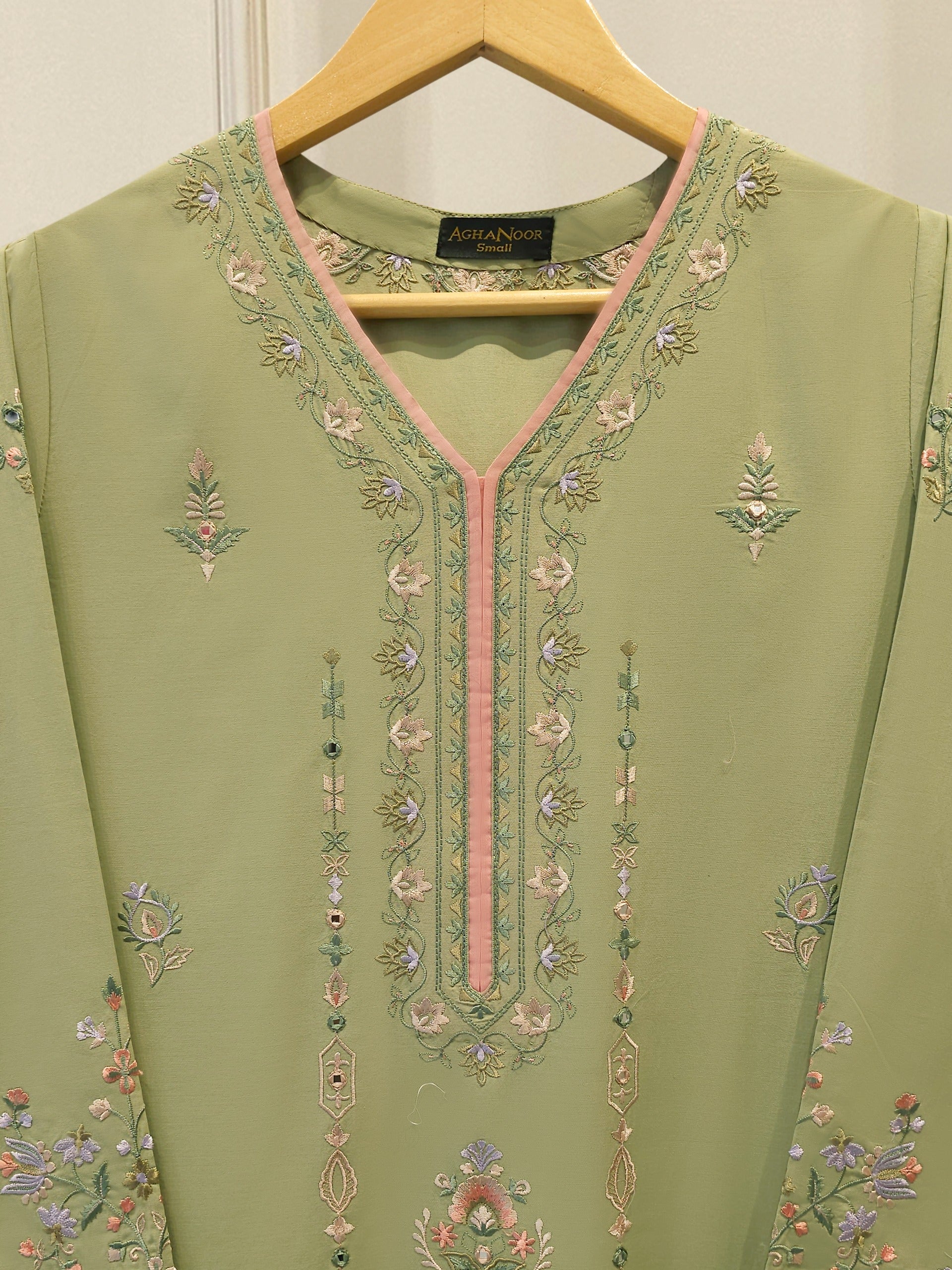 2 Piece - Embroidered Cambric Suit S115402 Secondary image