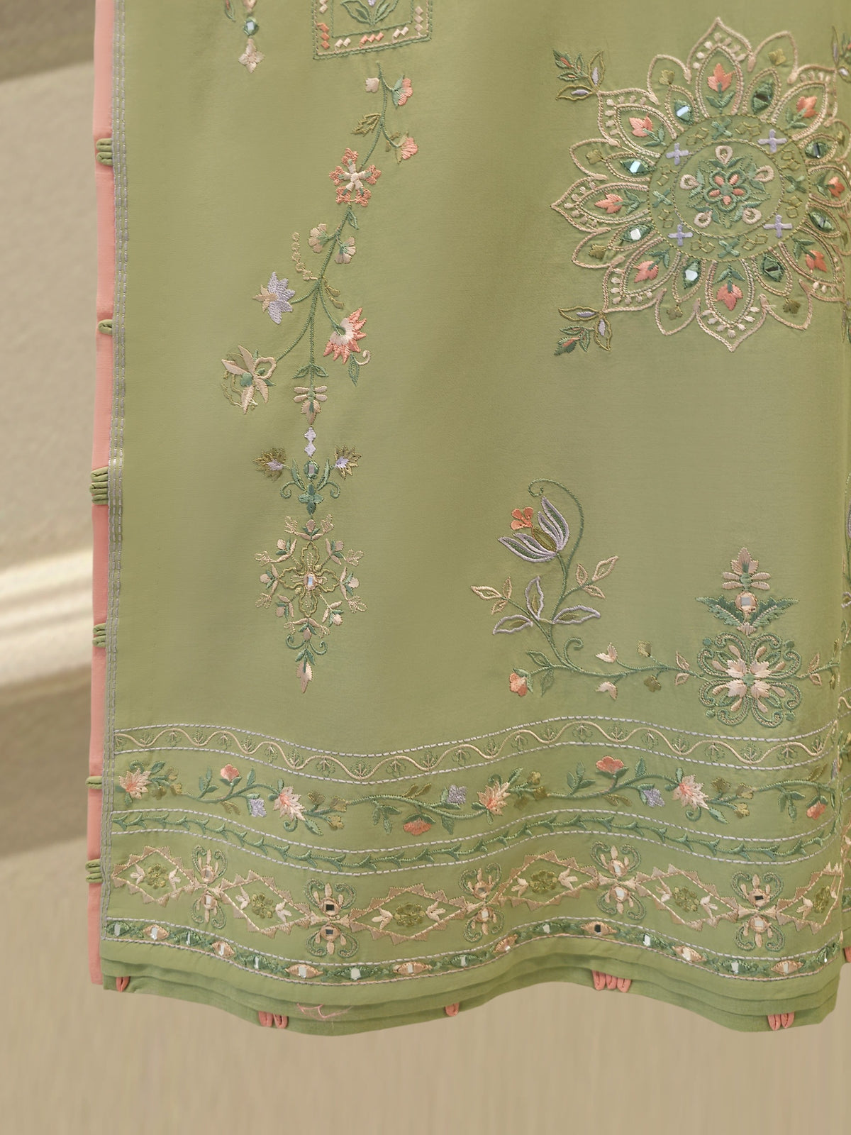 2 Piece - Embroidered Cambric Suit S115402