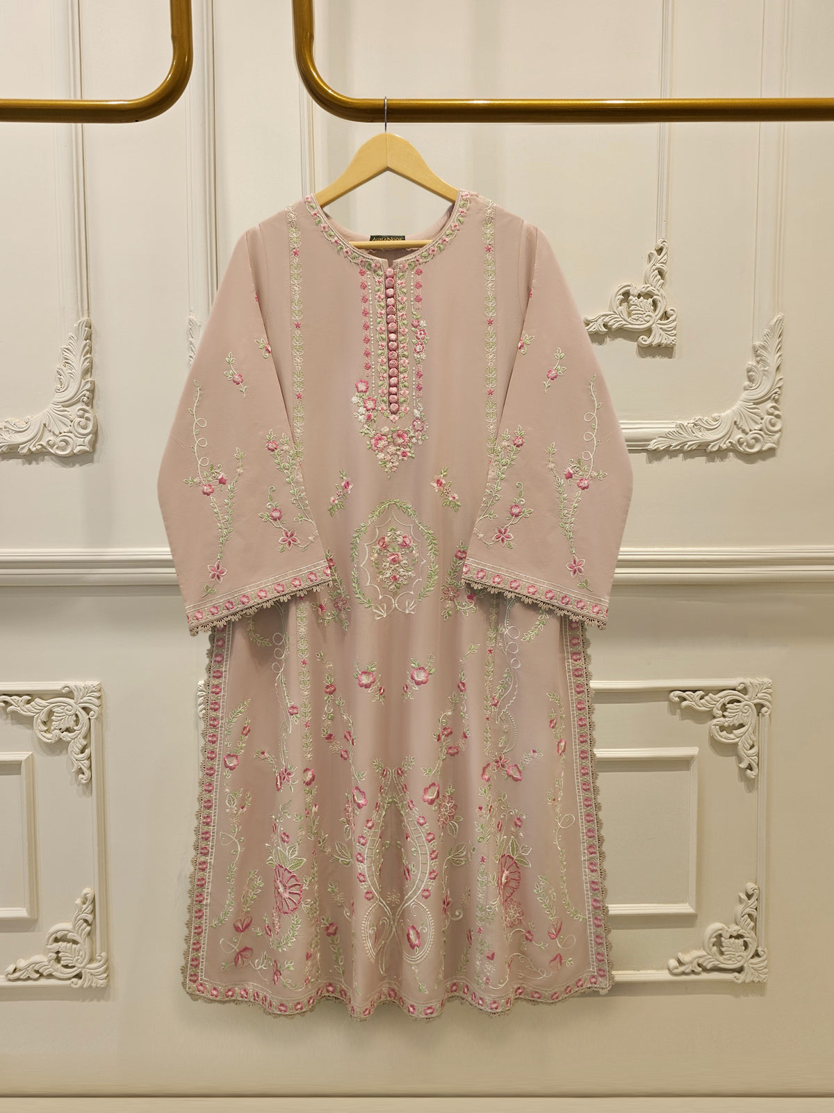 2 Piece - Embroidered Cambric Suit S115397 Main image