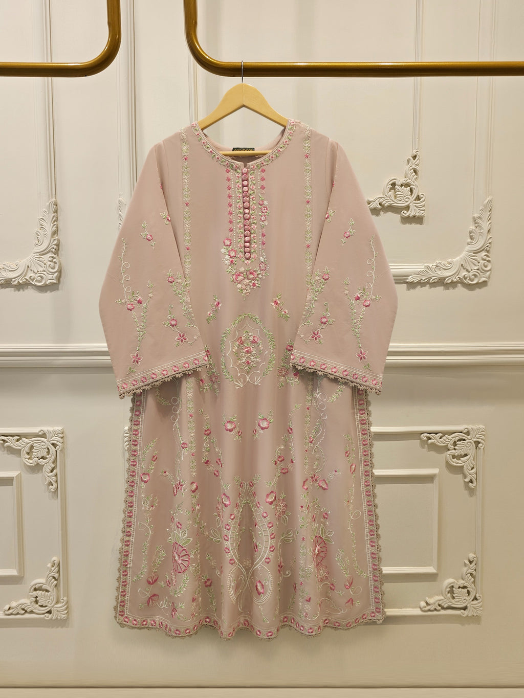2 Piece - Embroidered Cambric Suit S115397