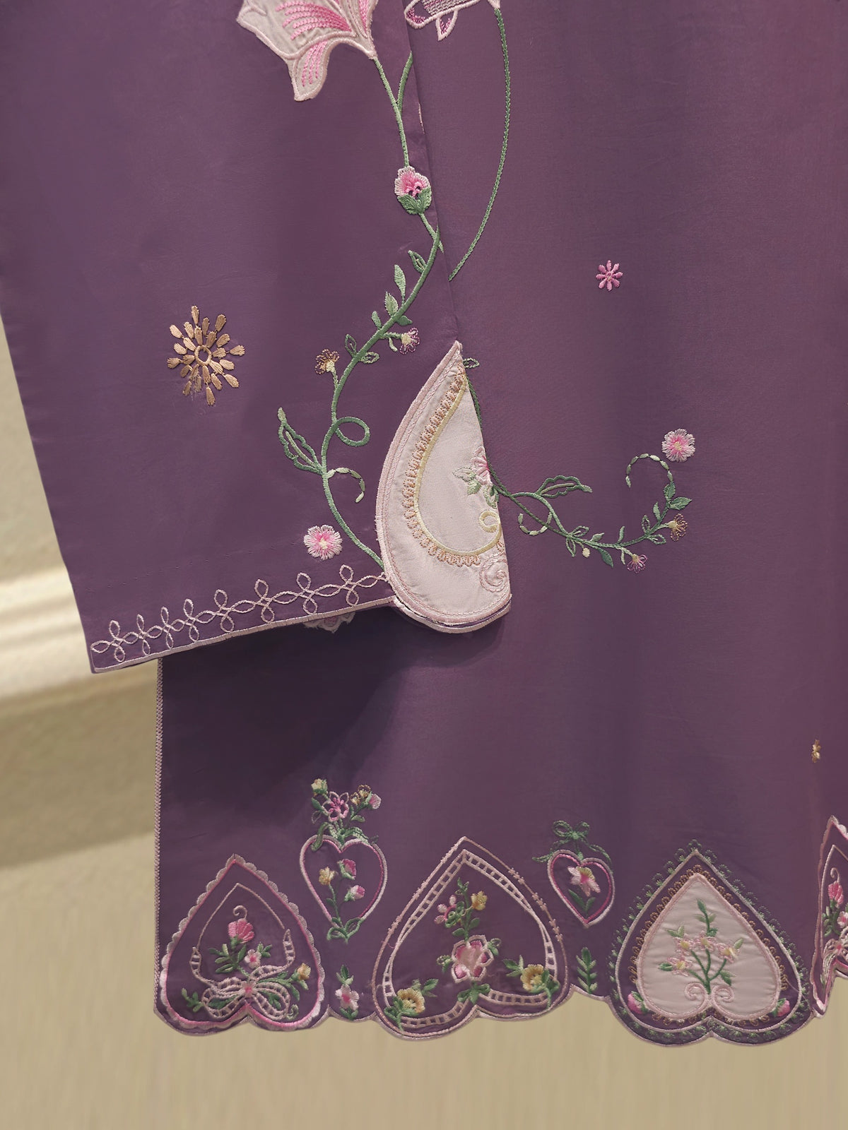 2 Piece - Embroidered Cambric Suit S115378