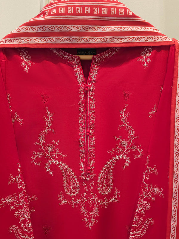 2 Piece - Embroidered Cambric Suit S115412