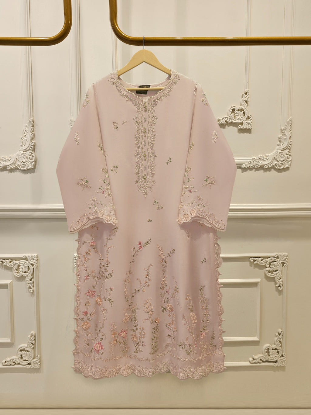 2 Piece- Pure Sheesha Silk Embroidered Suit S115423
