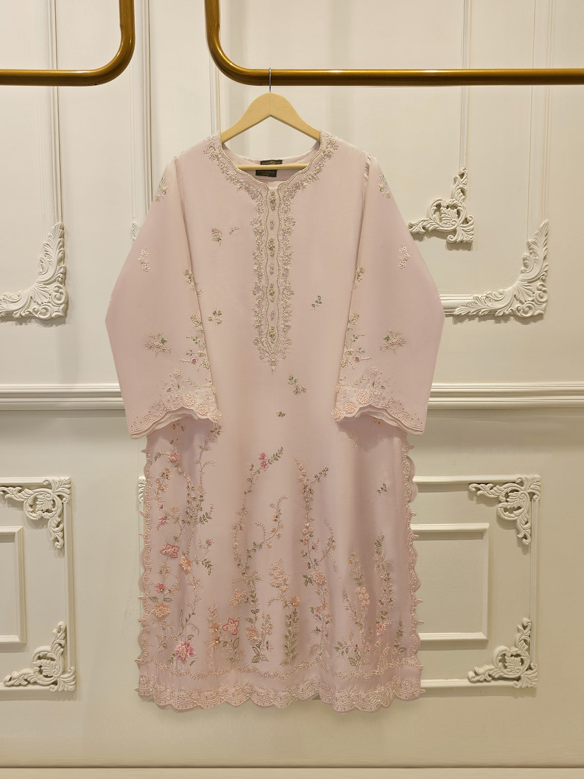 2 Piece- Pure Sheesha Silk Embroidered Suit S115423