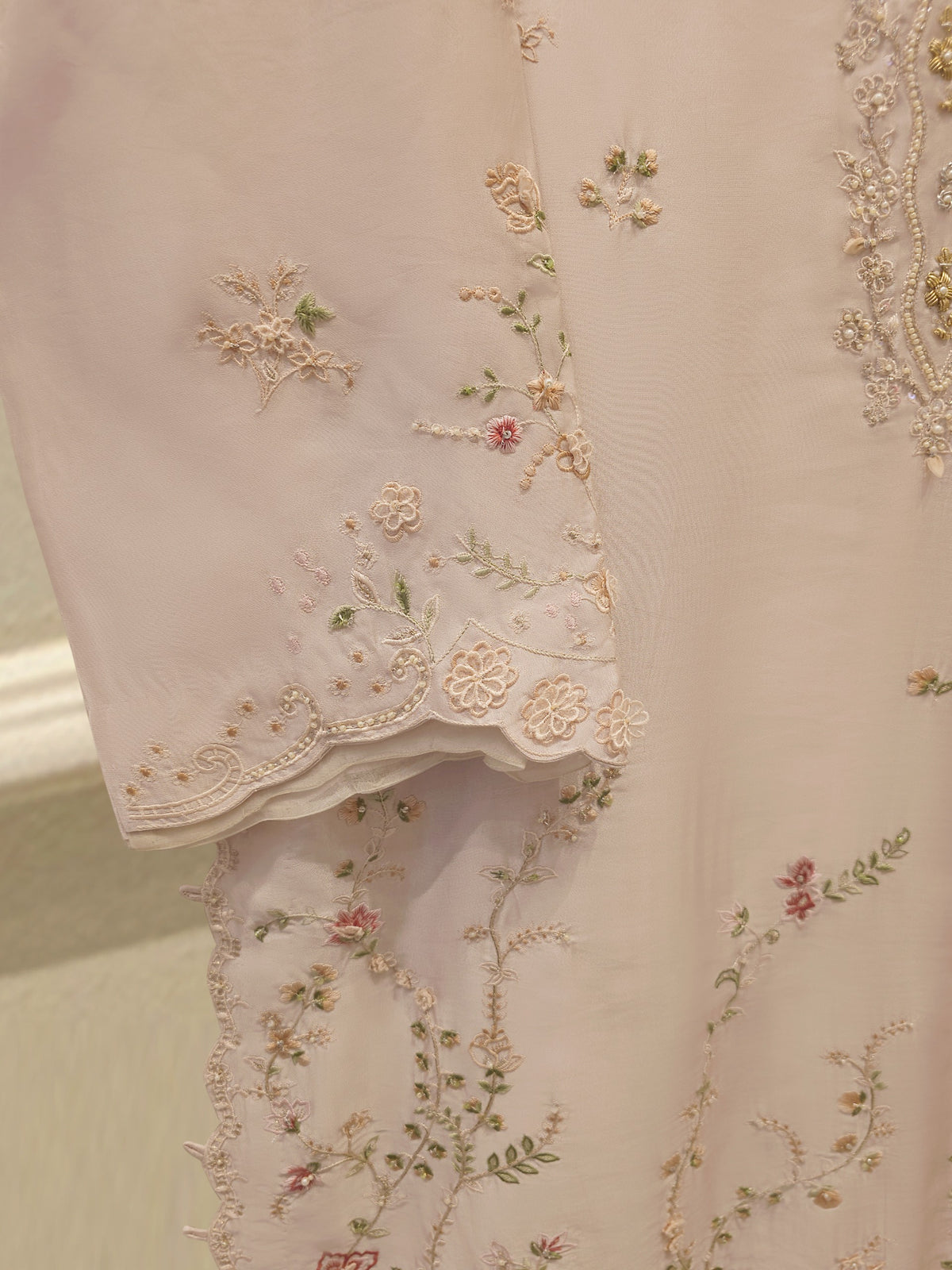 2 Piece- Pure Sheesha Silk Embroidered Suit S115423