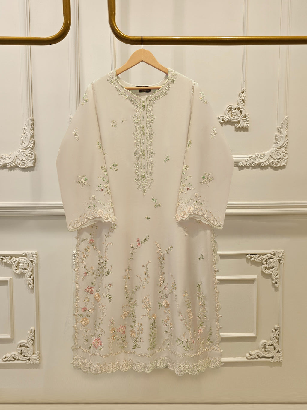 2 Piece- Pure Sheesha Silk Embroidered Suit S115417