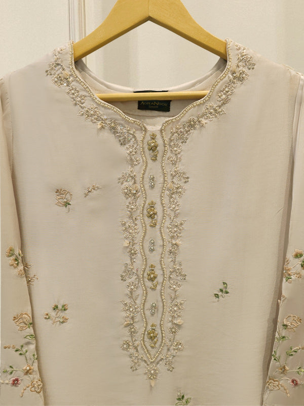 2 Piece- Pure Sheesha Silk Embroidered Suit S115417
