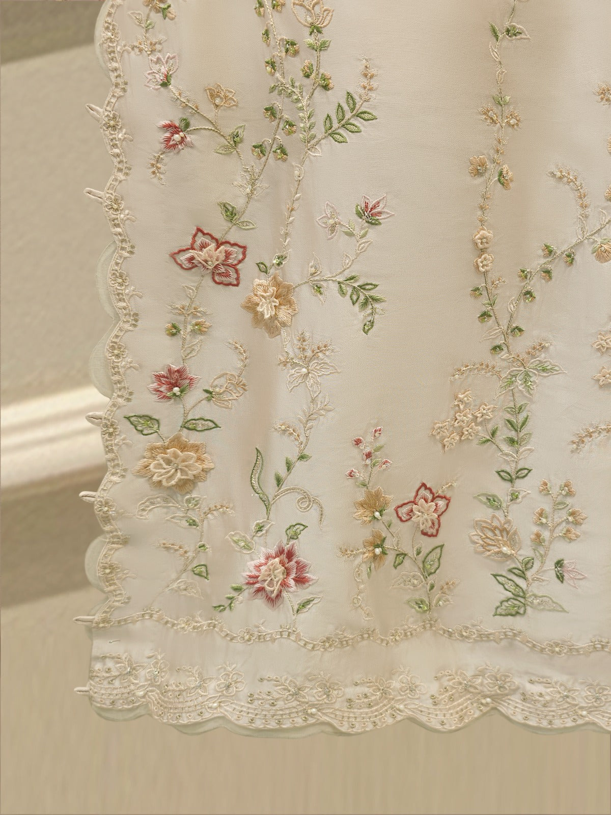 2 Piece- Pure Sheesha Silk Embroidered Suit S115417