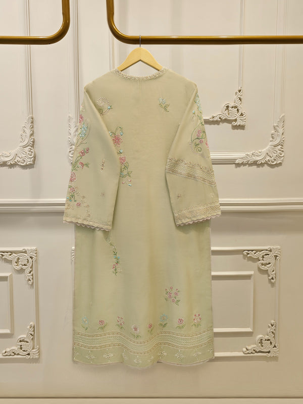 3 Piece - Pure Khaddi Silk Embroidered  Suit S115427