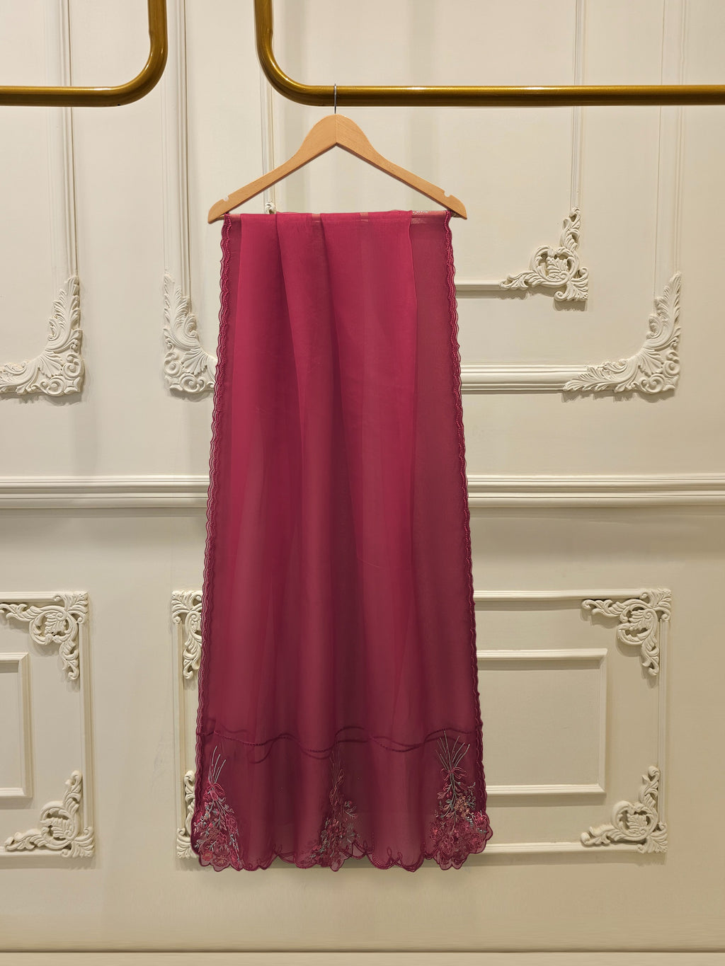 3 Piece - Embroidered Kora Silk Suit WS00414