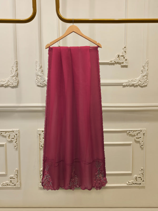 3 Piece - Embroidered Kora Silk Suit WS00414