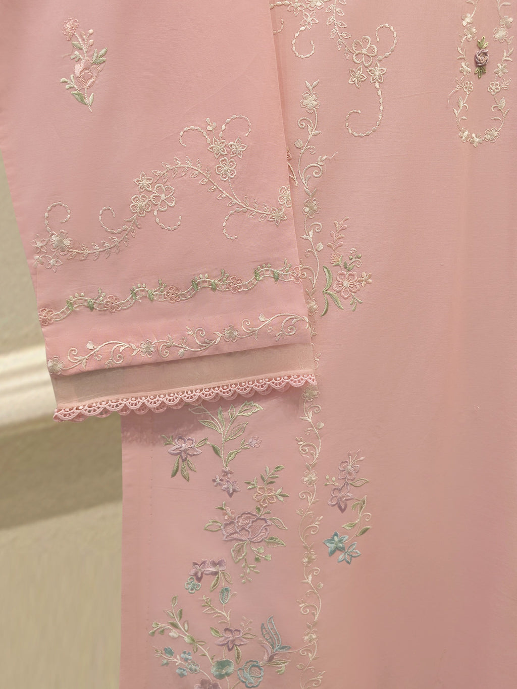 2 Piece - Embroidered Cambric Suit S115411
