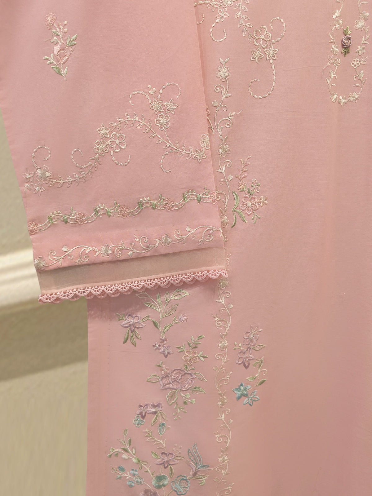 2 Piece - Embroidered Cambric Suit S115411