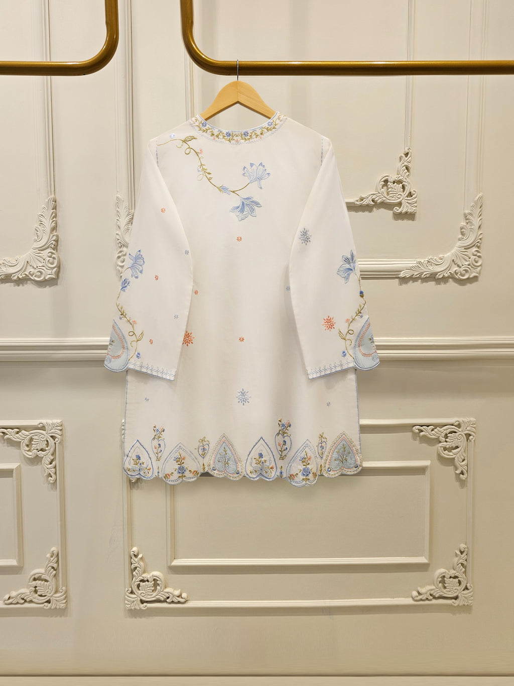 2 Piece - Embroidered Cambric Suit S115382