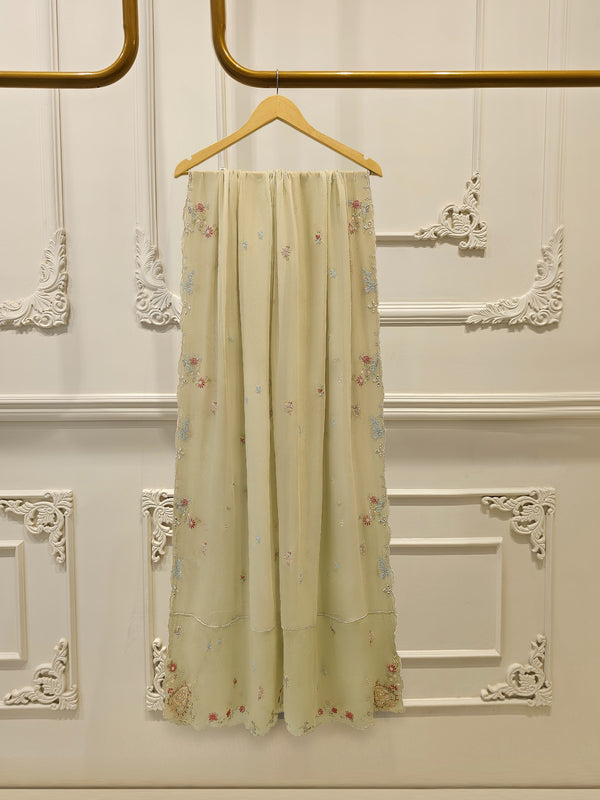 3 Piece- Pure  Sheesha Silk Embroidered Suit S115416