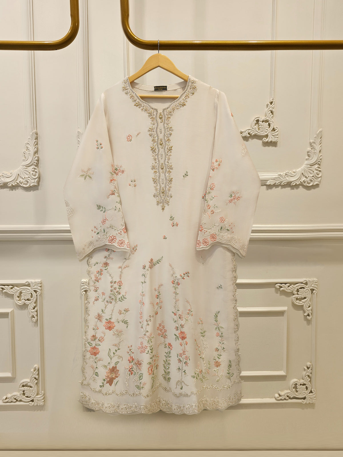 2 Piece- Pure Sheesha Silk Embroidered Suit S115386