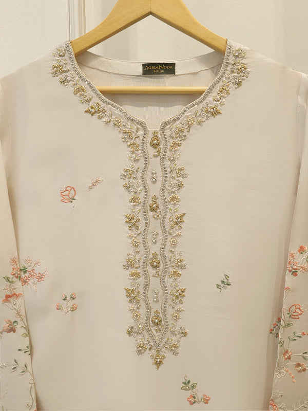 2 Piece- Pure Sheesha Silk Embroidered Suit S115386