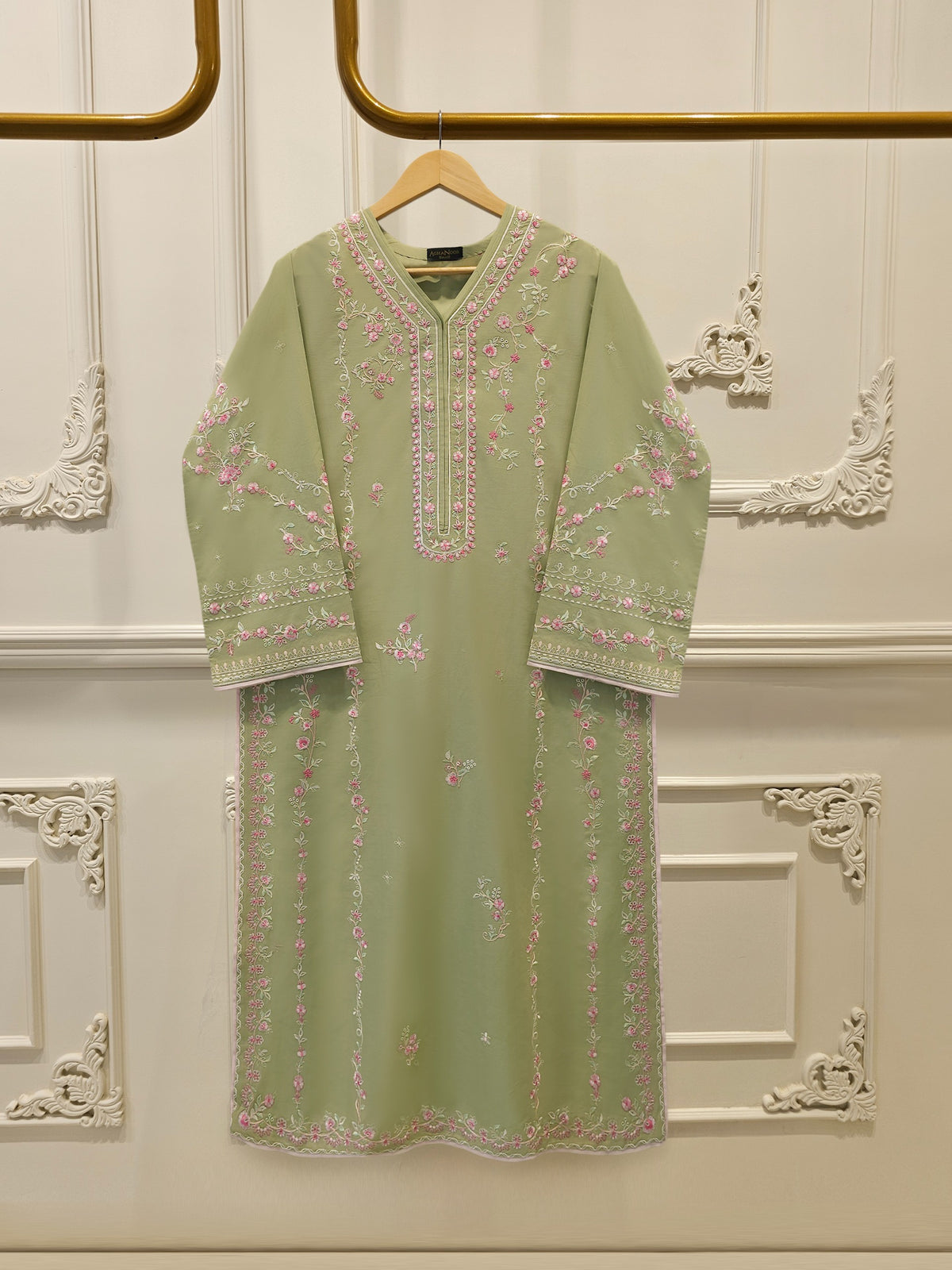 2 Piece - Embroidered Cambric Suit S115409 Main image