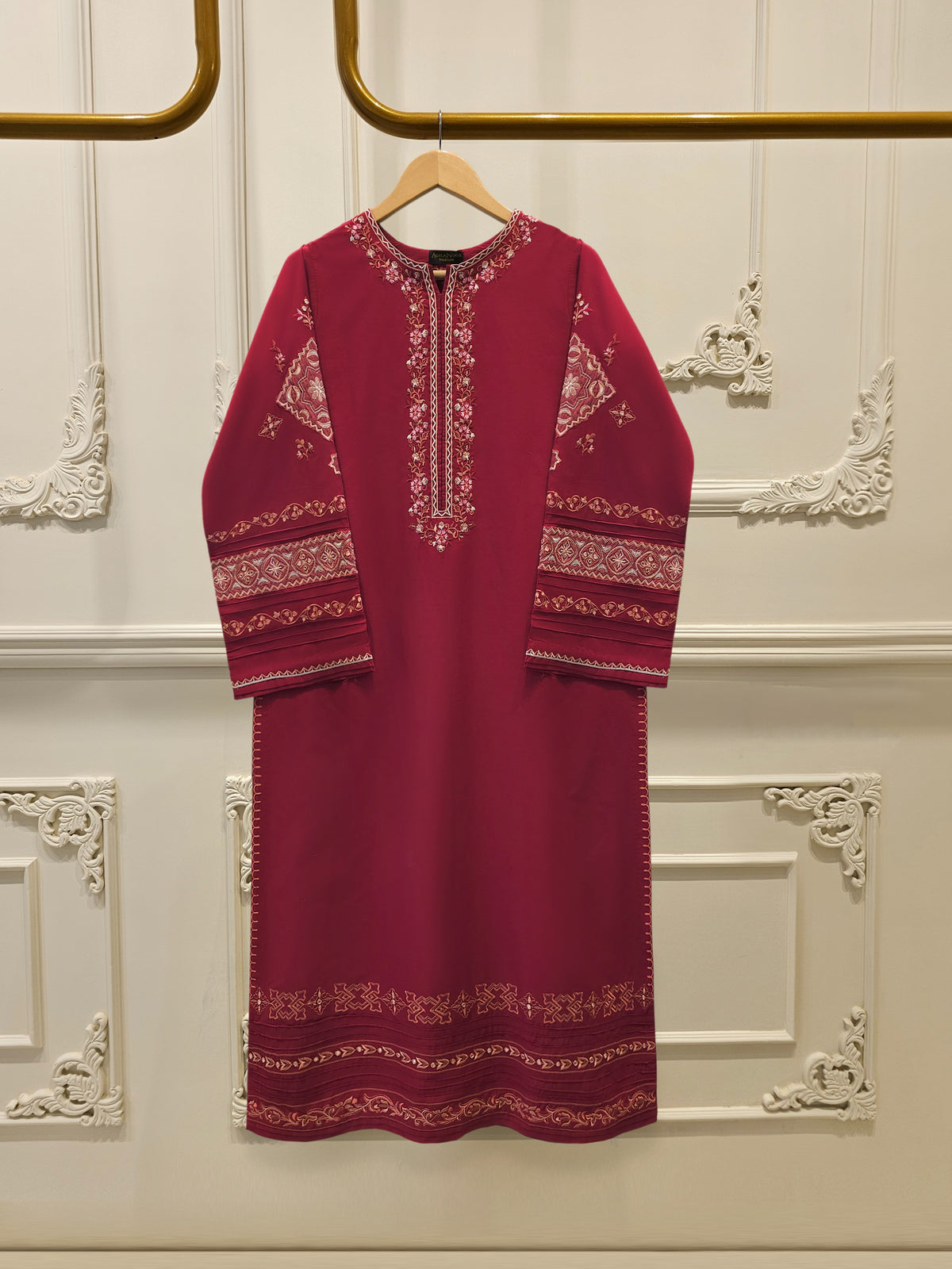 2 Piece - Embroidered Cambric Suit S115421 Main image