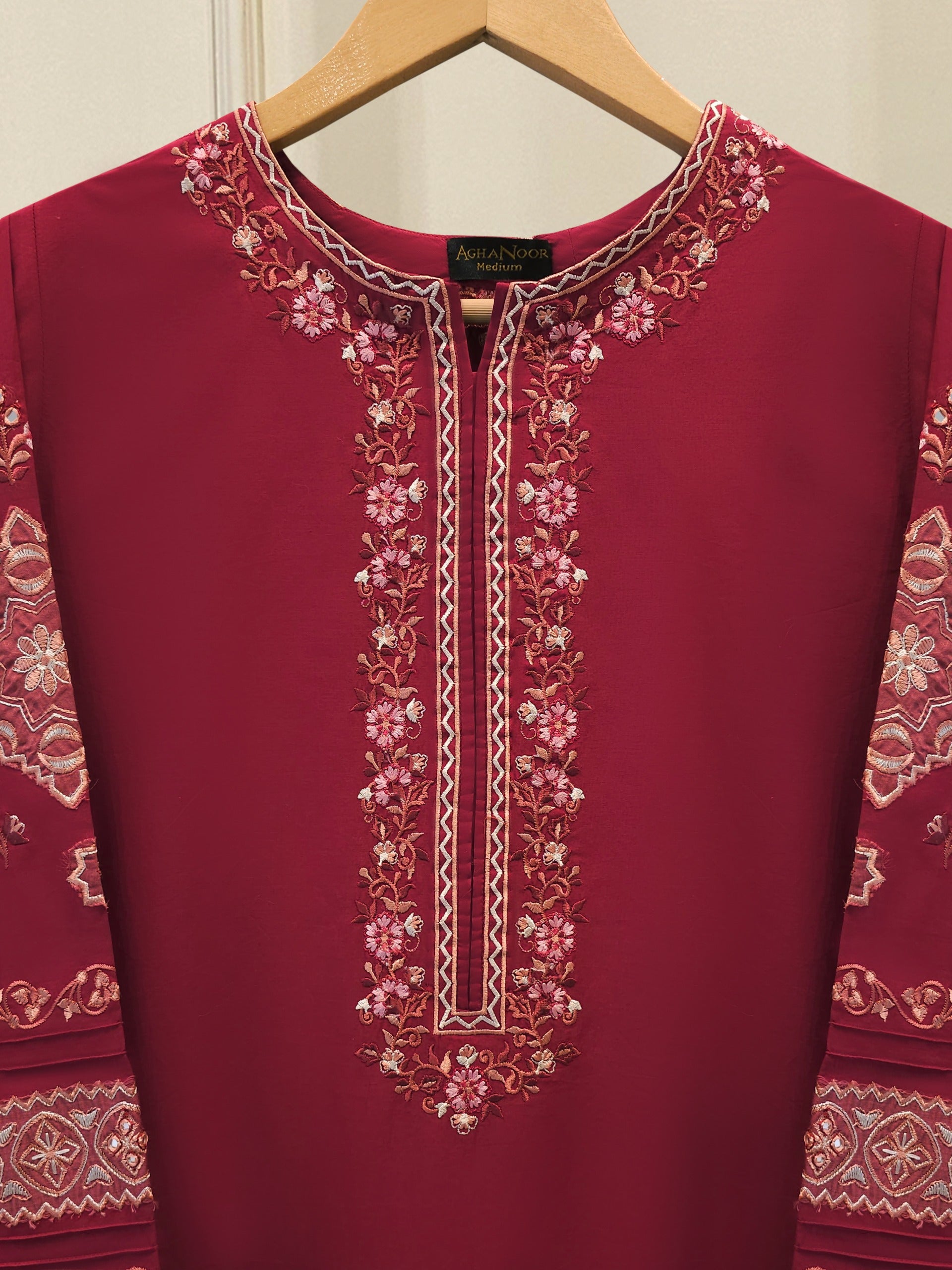 2 Piece - Embroidered Cambric Suit S115421 Secondary image