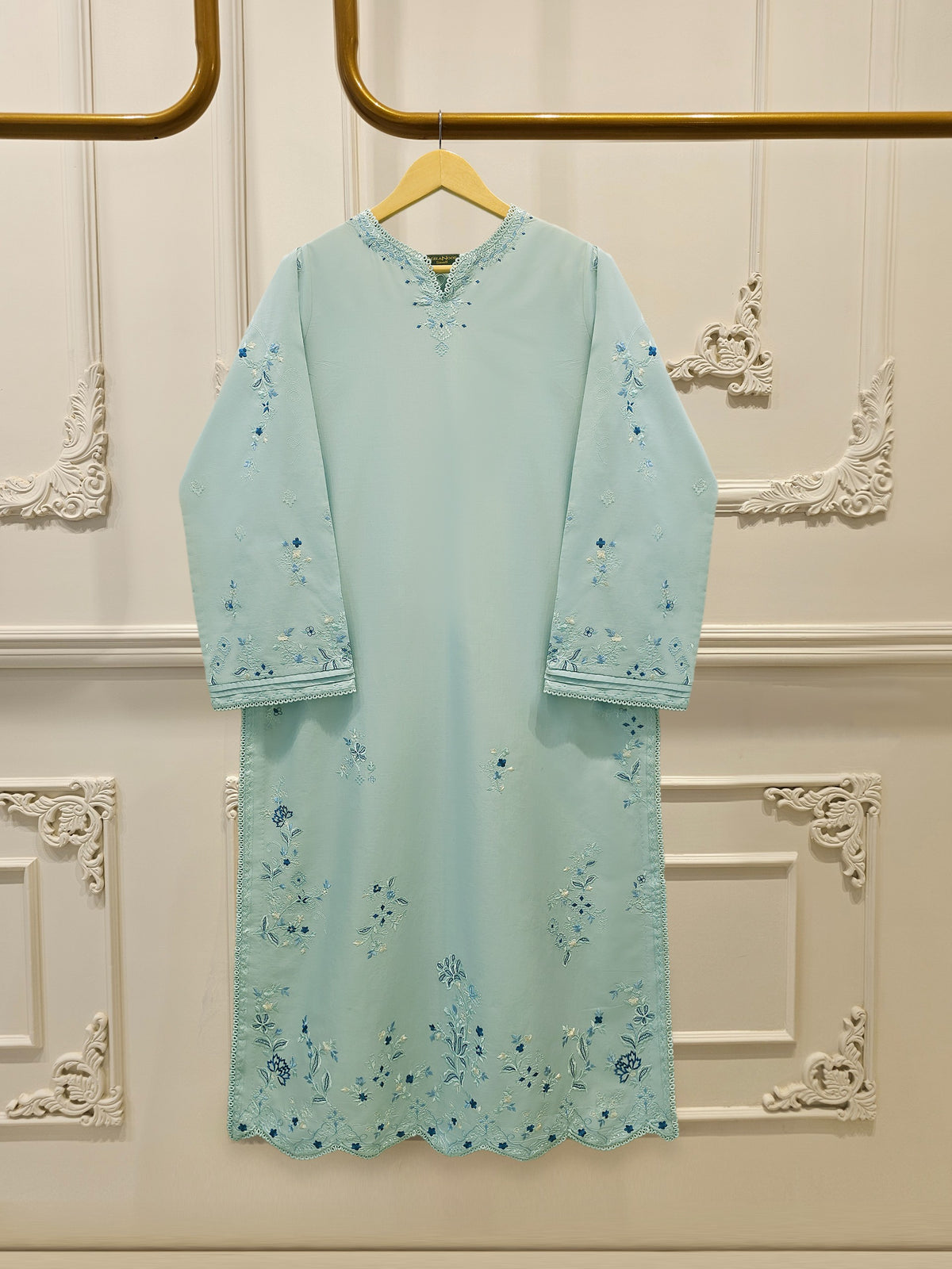2 Piece - Embroidered Cambric Suit S115419 Main image