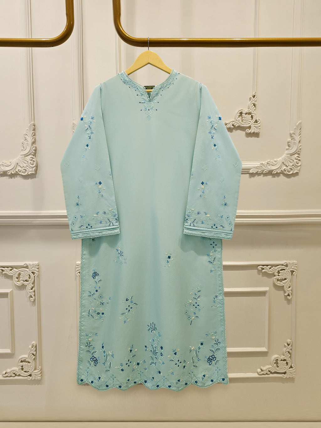2 Piece - Embroidered Cambric Suit S115419
