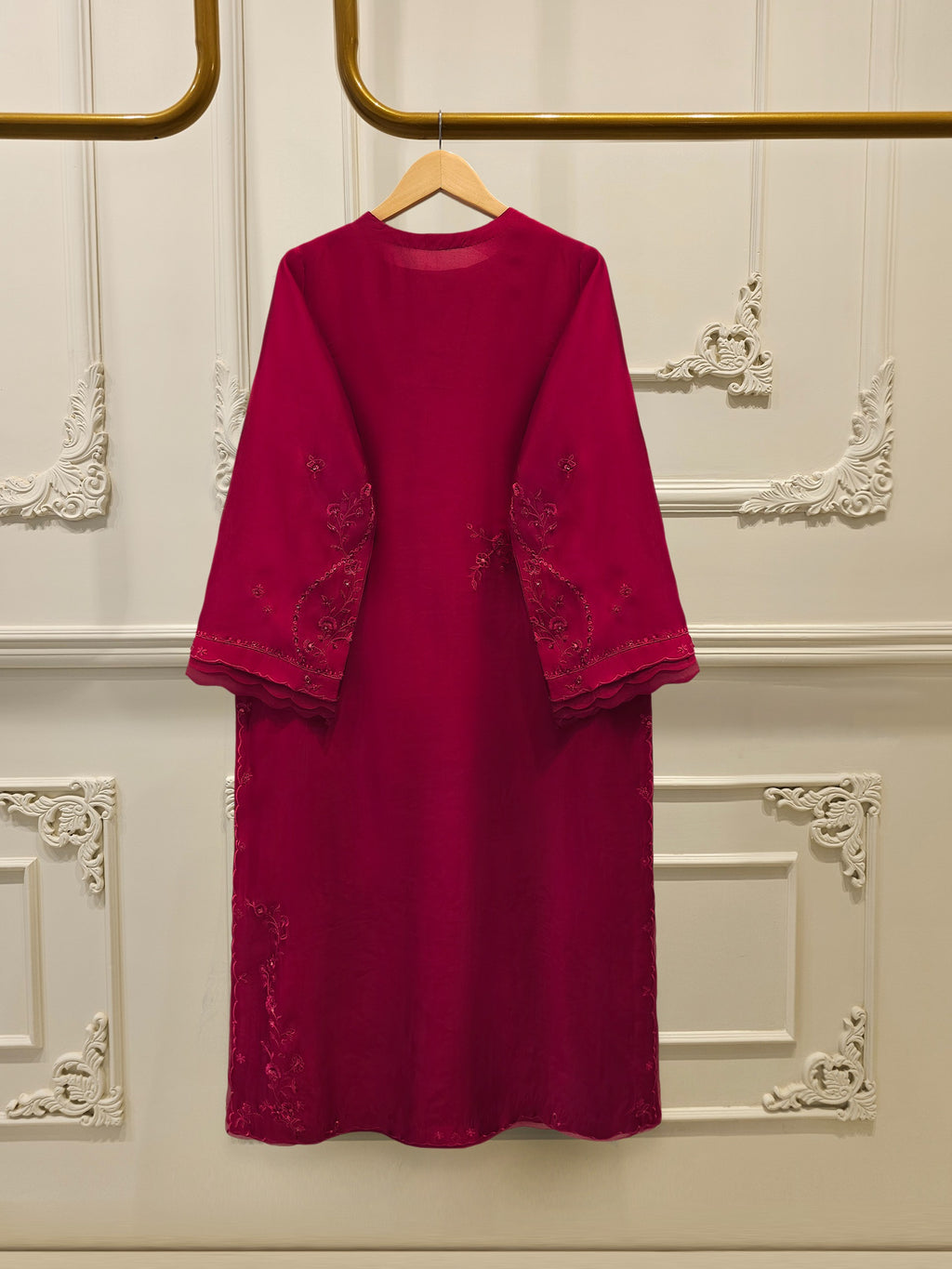 2 Piece- Pure Sheesha Silk Embroidered Suit S115527