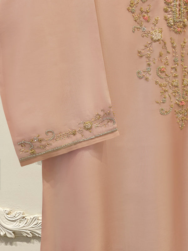 3 Piece- Pure  Sheesha Silk Embroidered Suit S115425