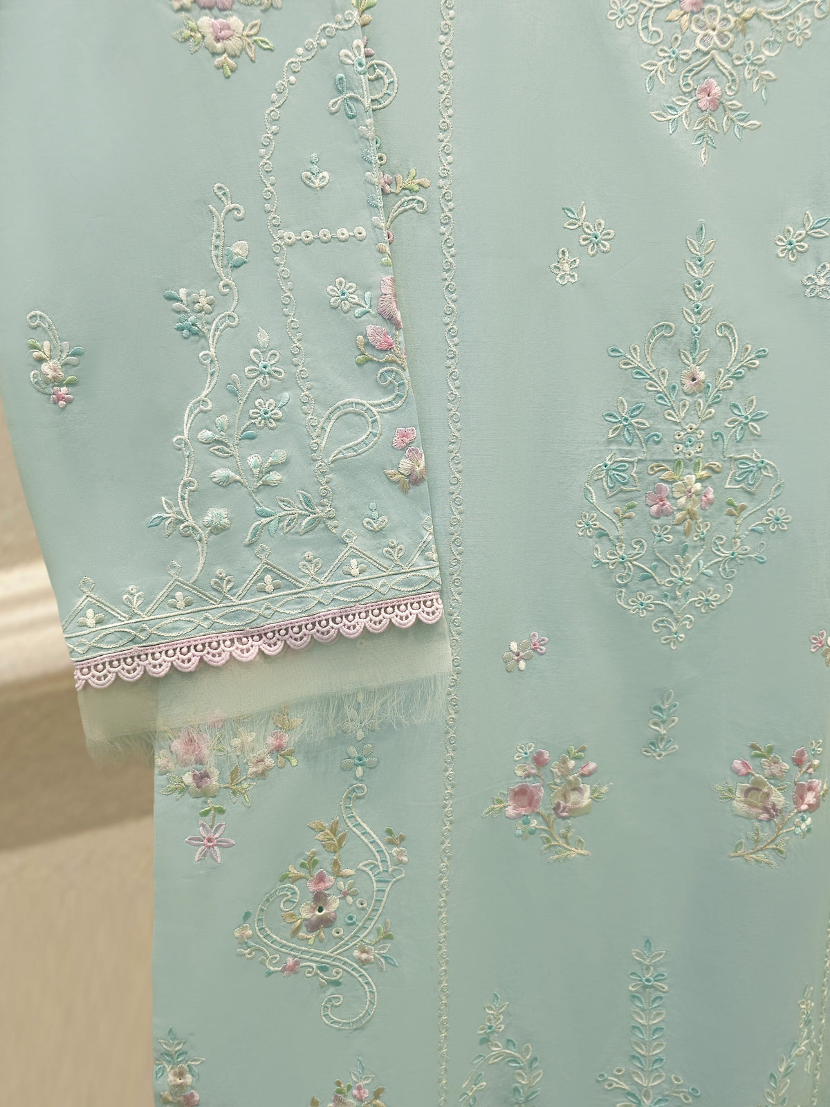 2 Piece - Embroidered Cambric Suit S115429