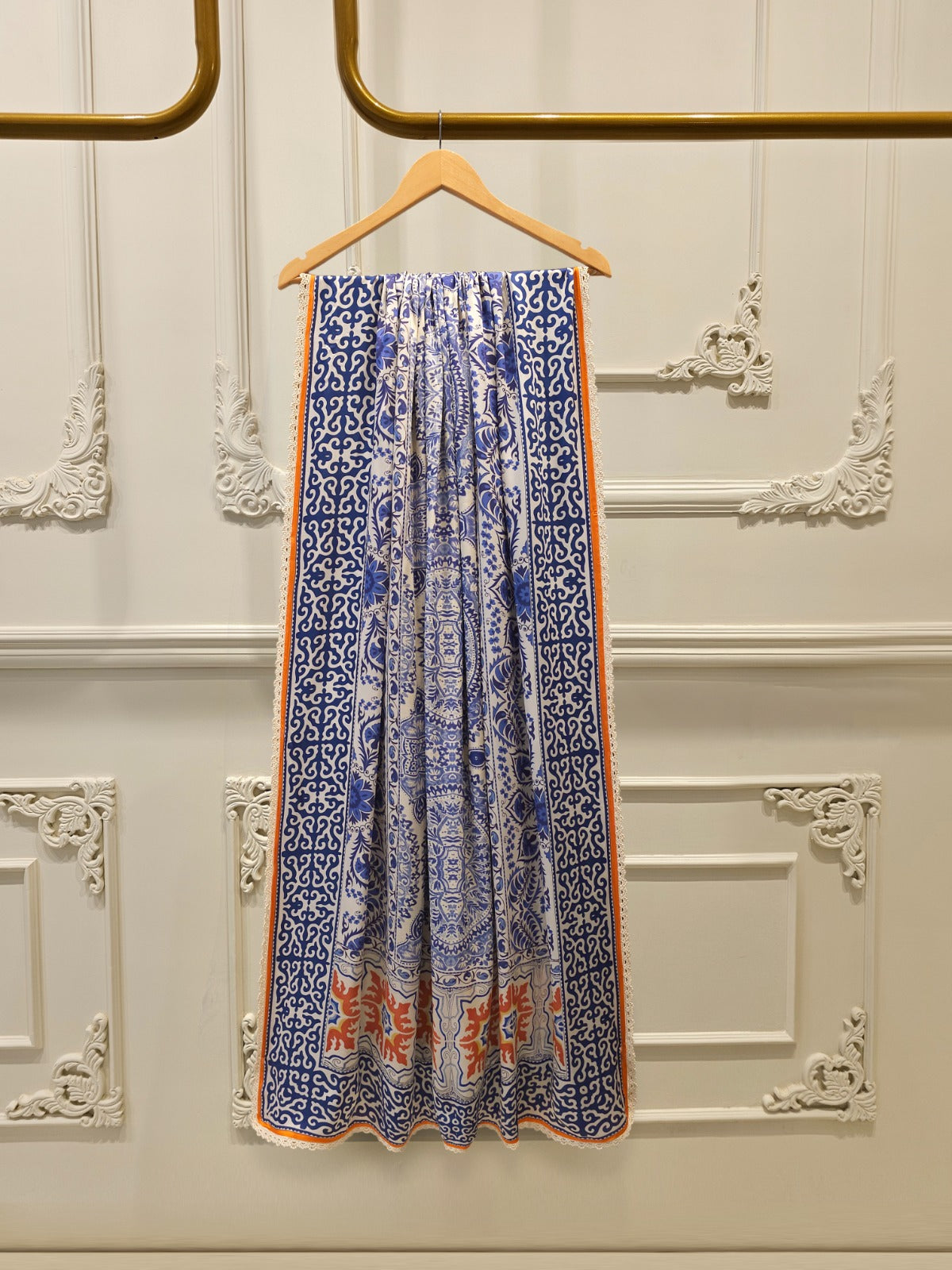3 Piece- Pure Korean Silk Embroidered Suit S115538
