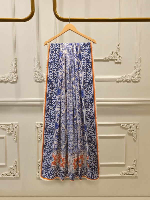 3 Piece- Pure Korean Silk Embroidered Suit S115538