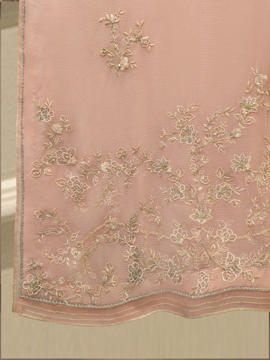 3 Piece - Pure Embroidered Chiffon Suit S115541