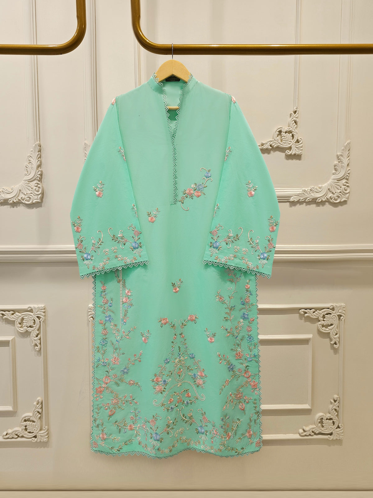 2 Piece - Embroidered Cambric Suit S115365 Main image
