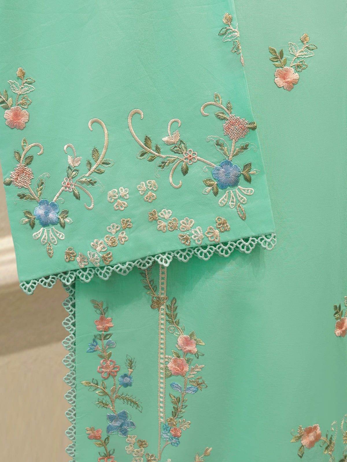 2 Piece - Embroidered Cambric Suit S115365
