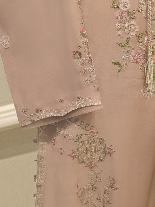Pure Embroidered Sheesha Silk Shirt S115548