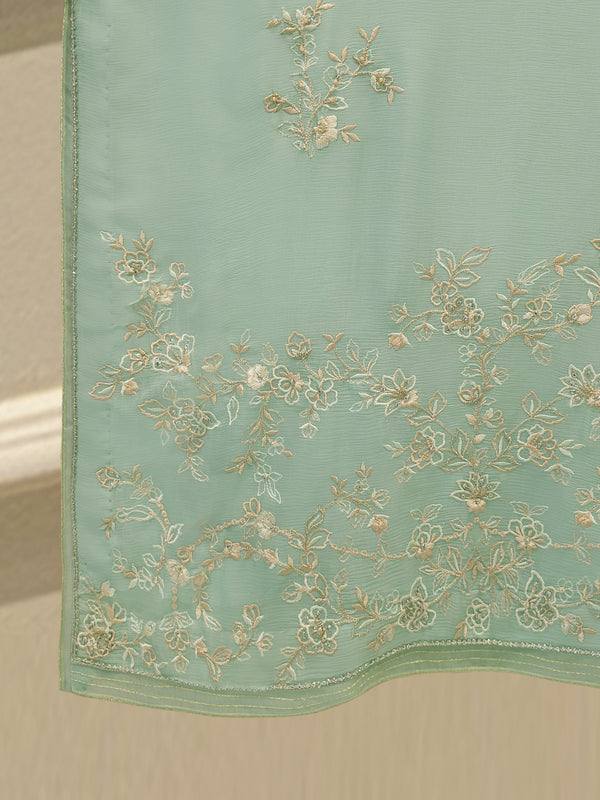 3 Piece - Pure Embroidered Chiffon Suit S115562