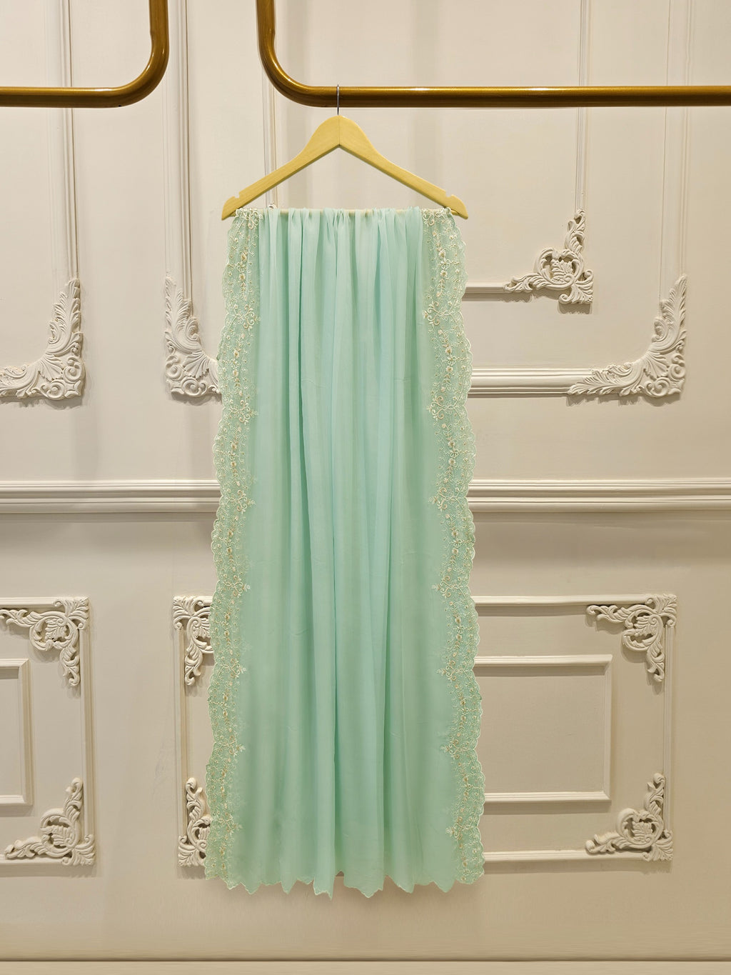 3 Piece - Pure Embroidered Chiffon Suit S115562