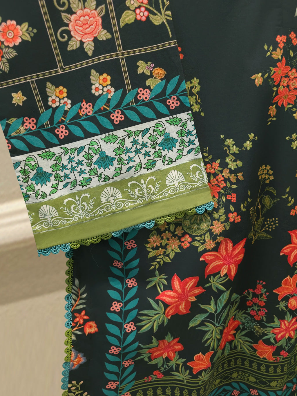 2 Piece - Embroidered Cambric Suit S115557